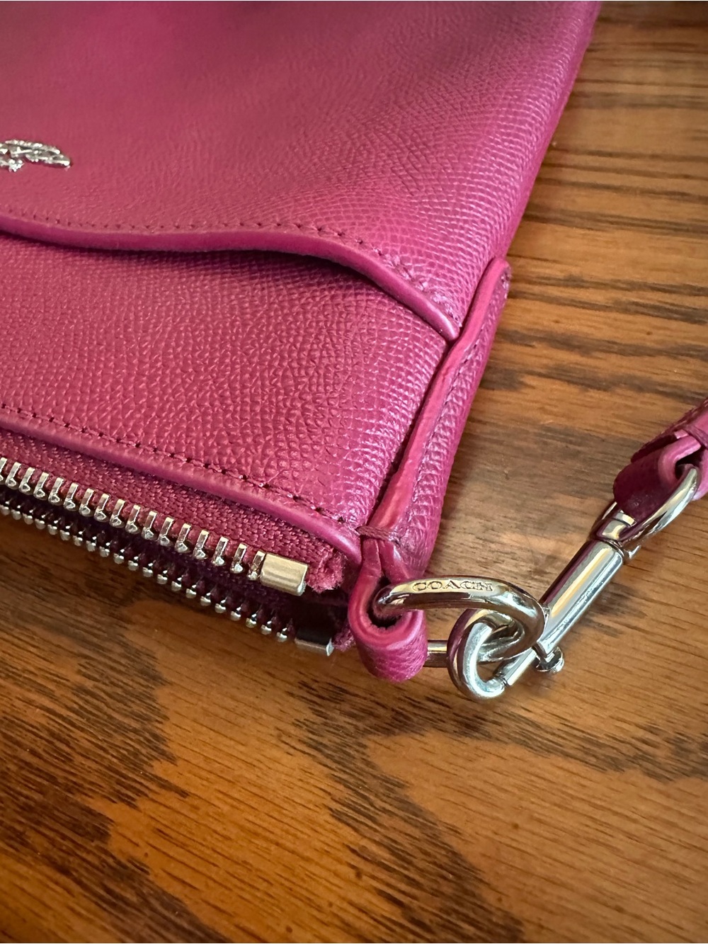 Coach Pebble Leather Crossbody in Burgundy - Picture 6 of 13